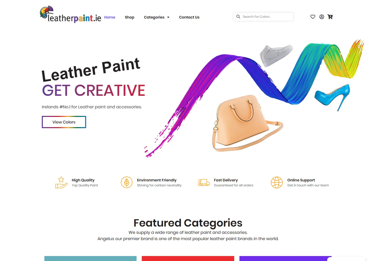 Leatherpaint online store built by Brandstart